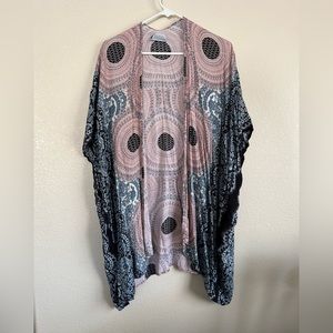 Lotus & Luna mandala kimono cover up
